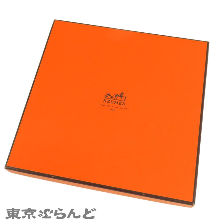 HERMES（エルメス） カレ 90 オフホワイトxグレーxオレンジ シルク 