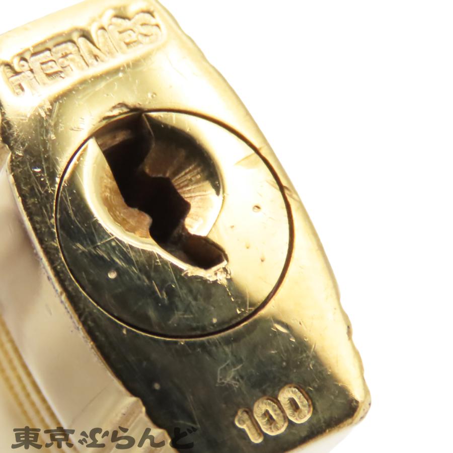 エルメス南京錠　ゴールド　キーNo.100 HERMES（エルメス） カデナ キー セット ゴールド メタル 純正#100