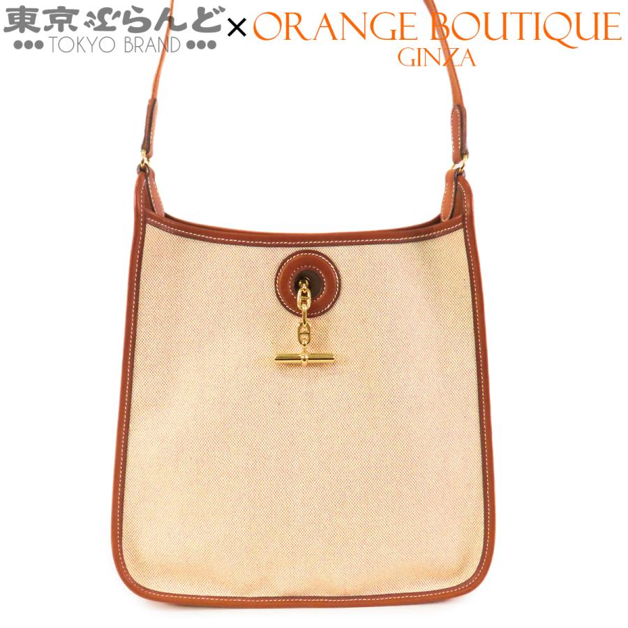 HERMES（エルメス） ヴェスパ PM □A刻印 ナチュラルxブラウン