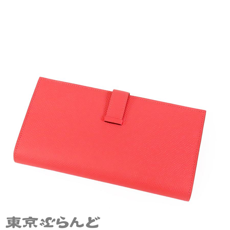 HERMESエルメス 財布 ベアンスフレ ローズアザレ エプソン シルバー金具 HERMES（エルメス） ベアン スフレ X刻印 ローズアザレ シルバー金具