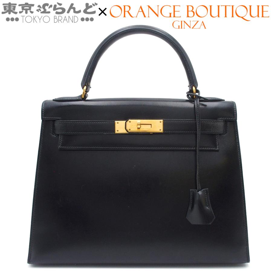 HERMES（エルメス） ケリー28 〇K刻印 ブラック ゴールド金具 ボックス