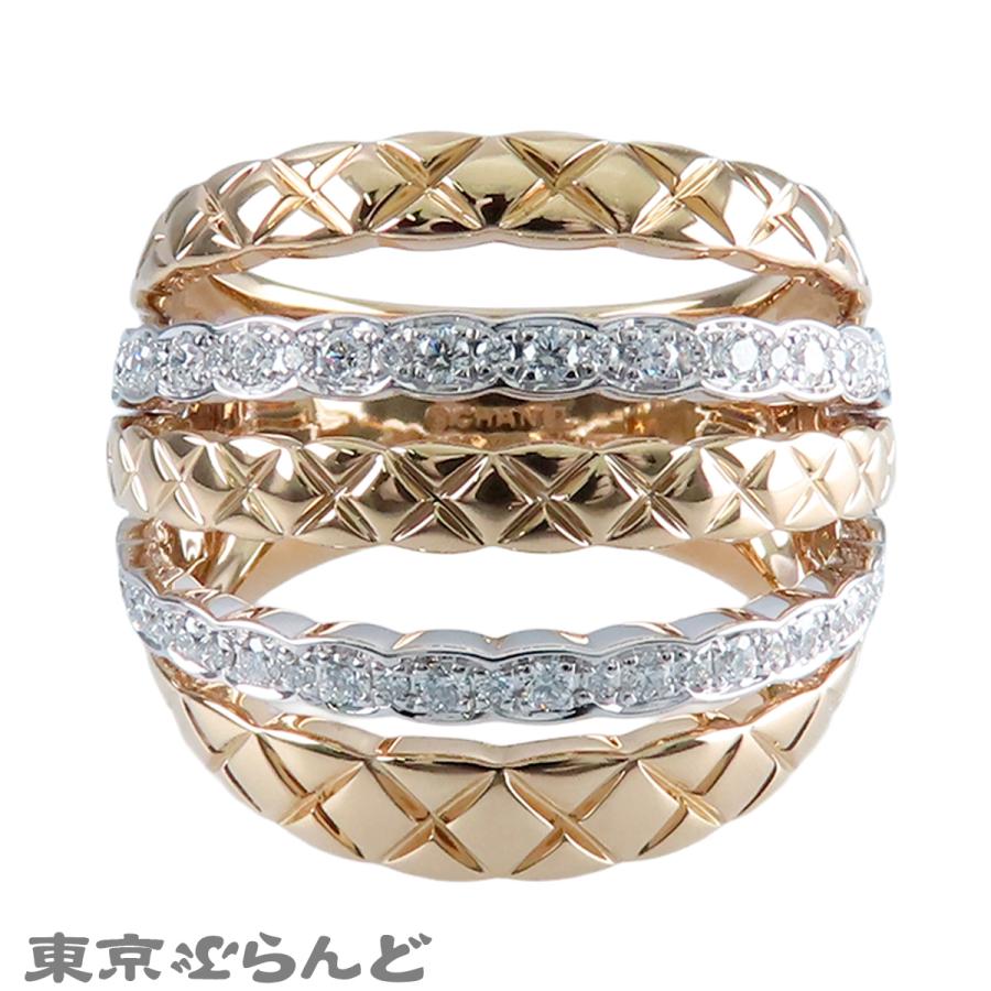新品未使用　ココクラッシュ ベージュゴールド　シルバー　リング　キルティング CHANEL（シャネル） ココクラッシュリング J11335-53 K18YG K18WG