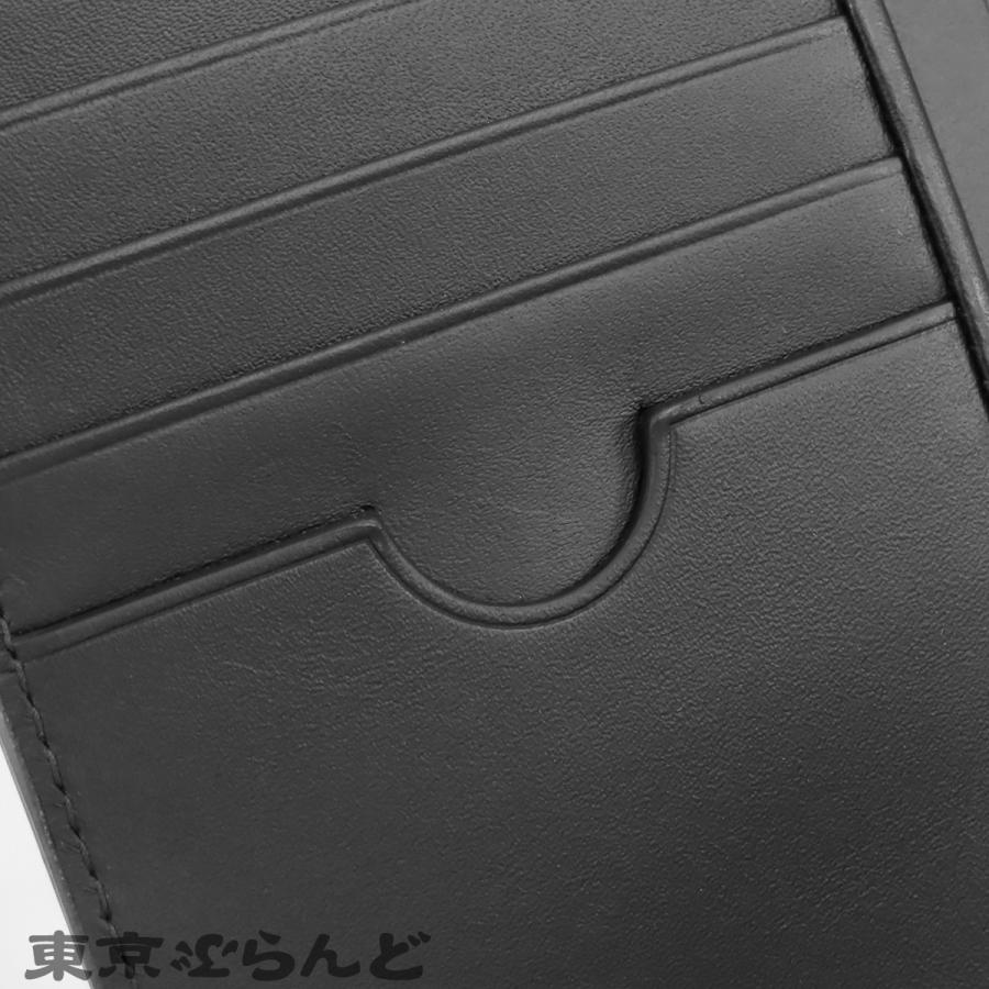 LOEWE（ロエベ） リネン 長札入れ 101.88.M78 カーキグリーン レザー