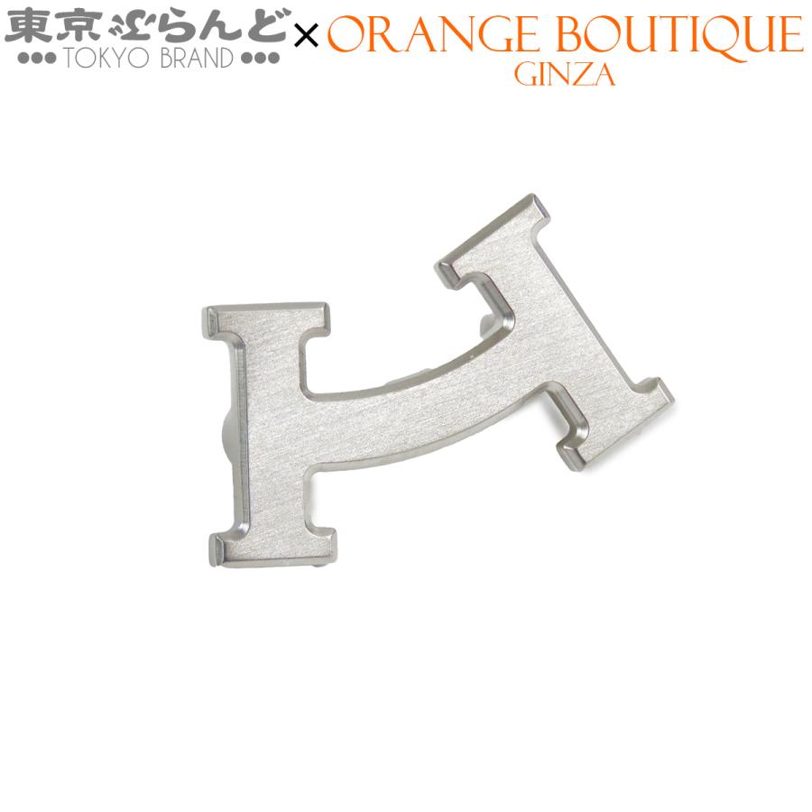 エルメス HERMES Hスマイル ピン ブローチ シルバーカラー HERMES（エルメス） HERMES Hスマイル ブローチ シルバー メタル