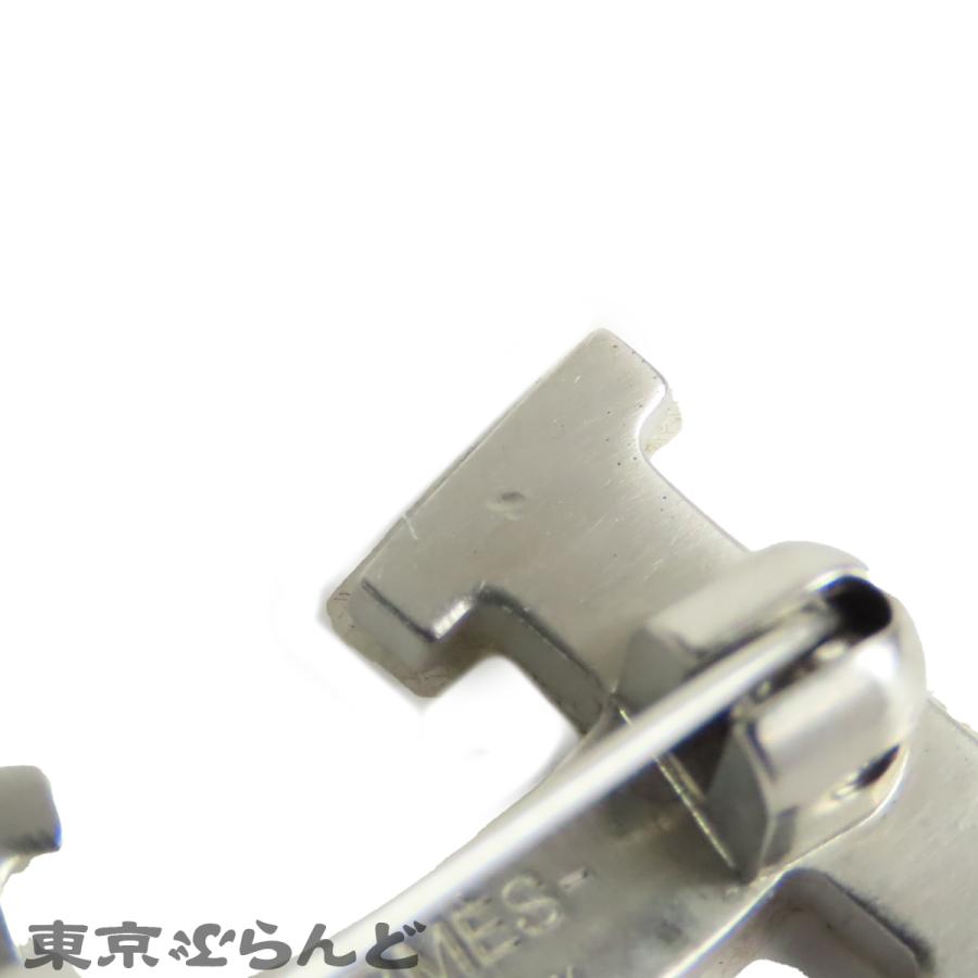 HERMES（エルメス） HERMES Hスマイル ブローチ シルバー メタル