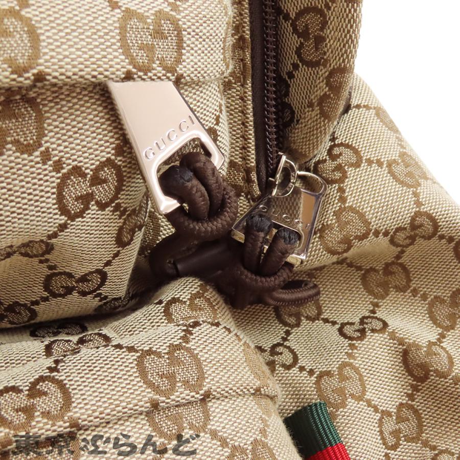 美品 GUCCI グッチ オールレザー マルチポケット リュックサック バッグ GUCCI（グッチ） バックパック 800265 ベージュ GGキャンバス