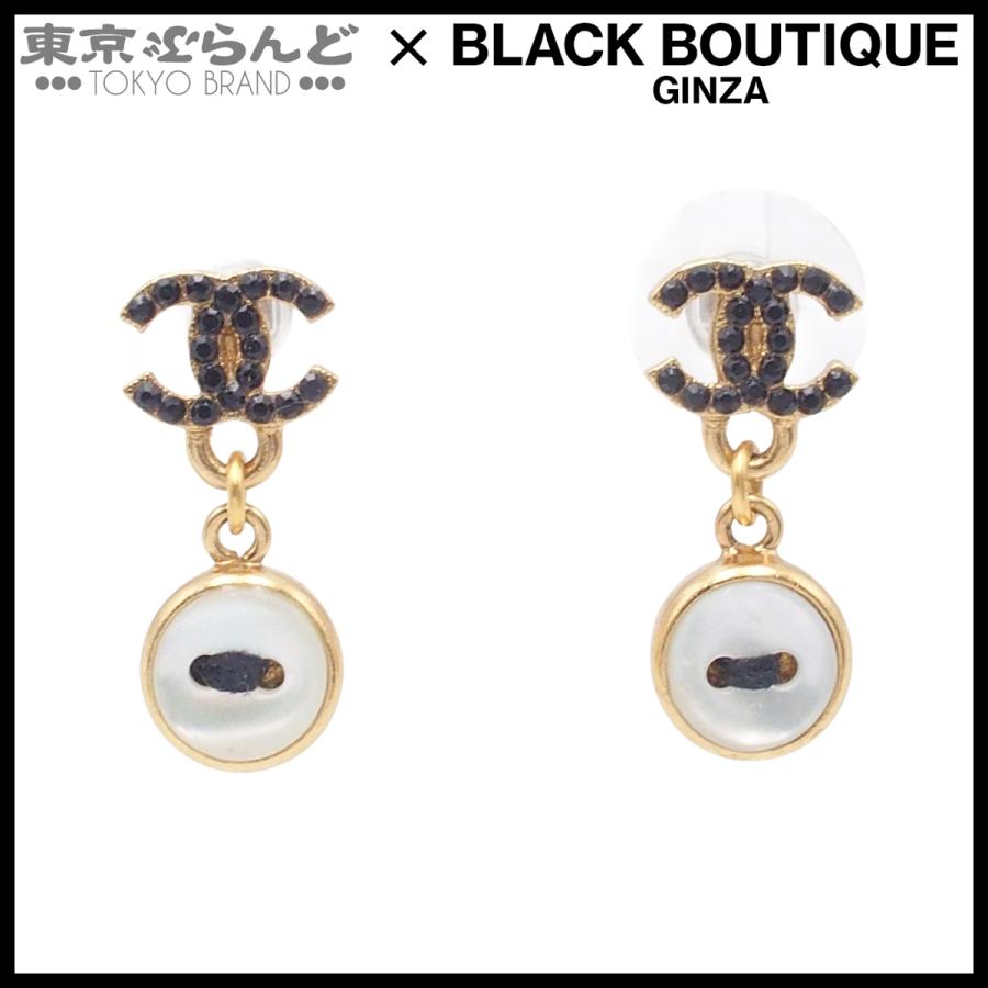 【難あり・正規品】CHANEL ボタンデザインピアス CHANEL（シャネル） ピアス ゴールド メタル ココマーク ライン