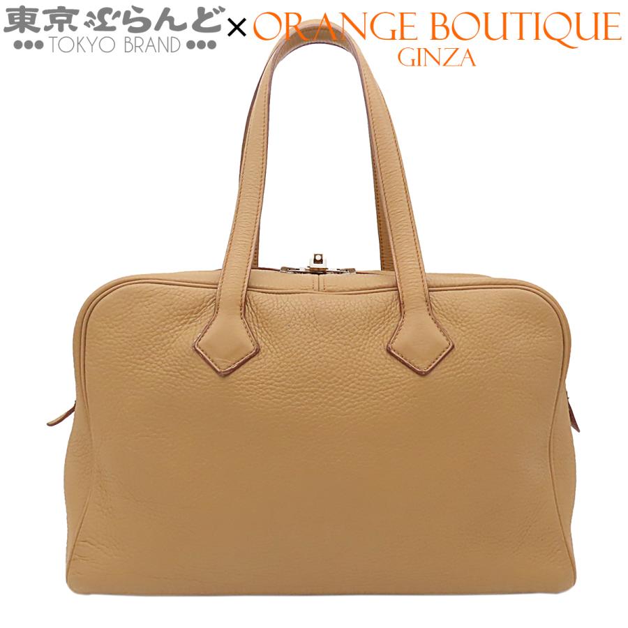 HERMES（エルメス） ヴィクトリア 35 □L刻印 タバックキャメル