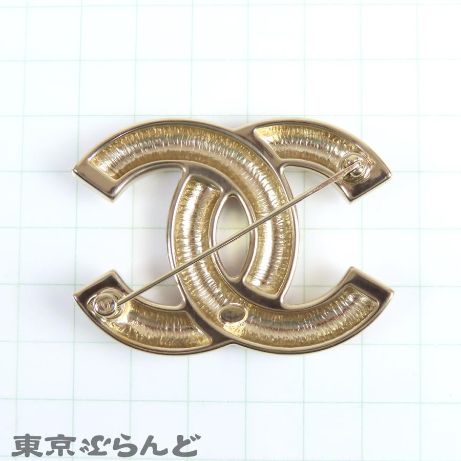 CHANEL（シャネル） ブローチ ゴールド メタル ラインストーン ココ
