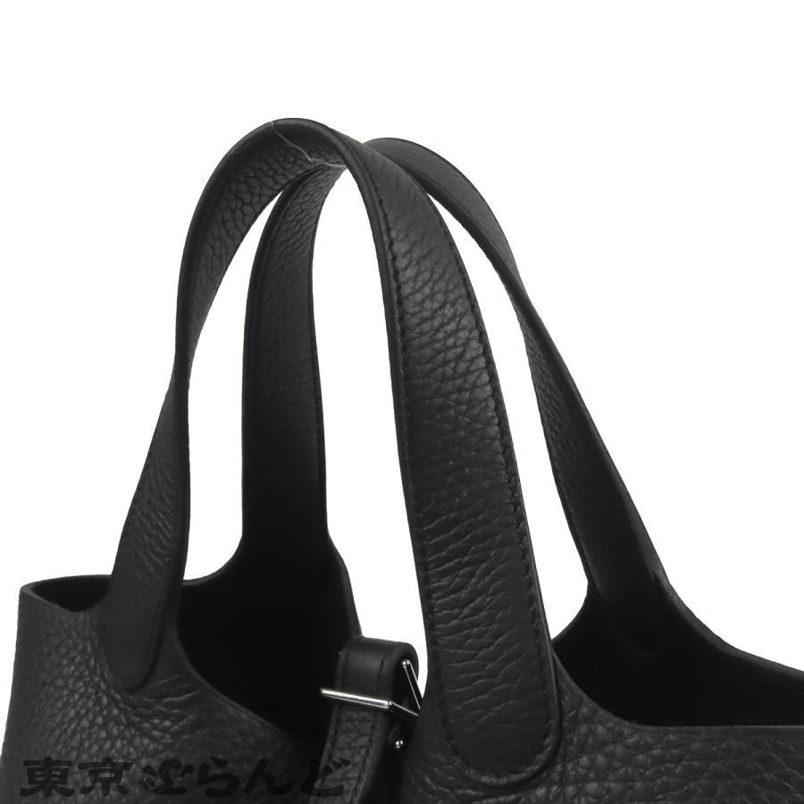 エルメス HERMES ピコタンロック PM H056289CK89 K刻印 ノワール ブラック 黒 シルバー金具 トリヨン ハンドバッグ レディース 展示未使用品 101845922の画像