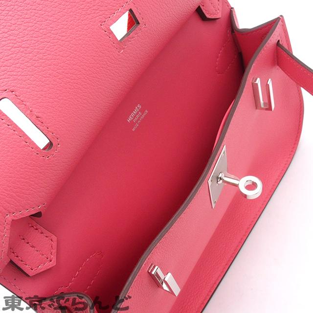 エルメス HERMES ジプシエール ミニ W刻印 ローズアザレxルージュピヴォワンヌ SV金具 エバーカラー 2024年 ショルダーバッグ レディース 展示未使用 101846151の画像