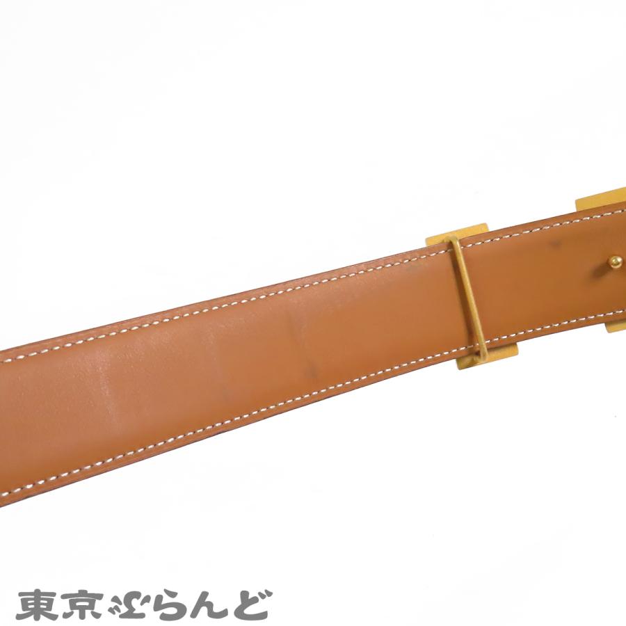 HERMES（エルメス） コンスタンス Hベルト □B刻印 ブラックxゴールド