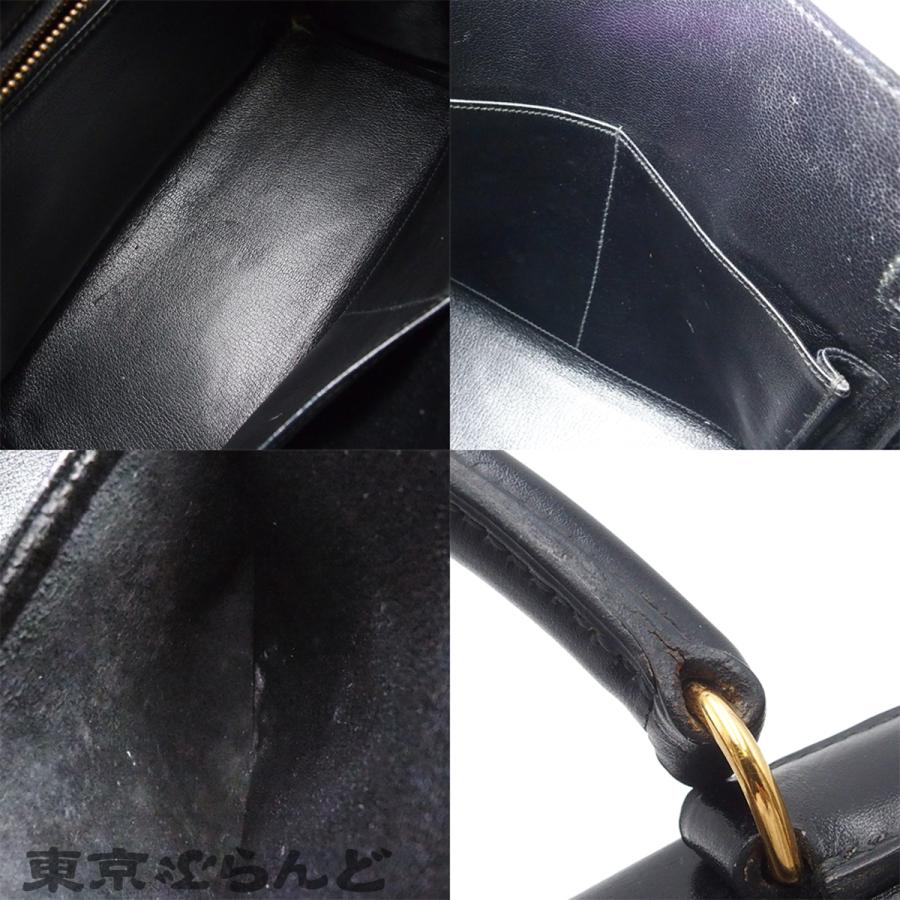HERMES（エルメス） ケリー28 〇U刻印 ブラック ゴールド金具 ボックス
