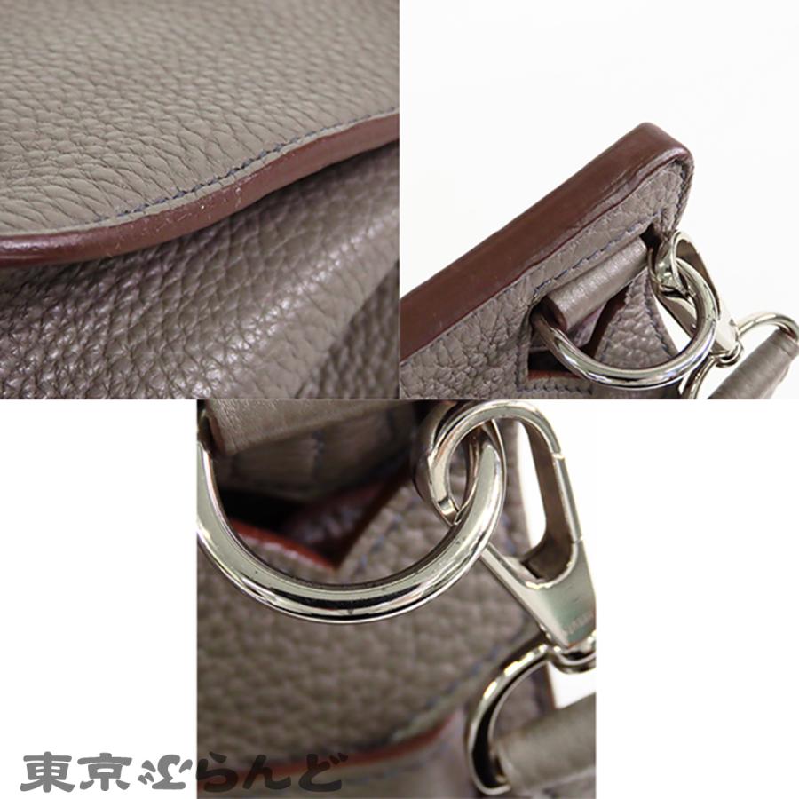 エルメス HERMES ジプシエール 28 ヴェルソ □O刻印 エタンxブルー系 シルバー金具 トリヨン ショルダーバッグ レディース 101848256の画像