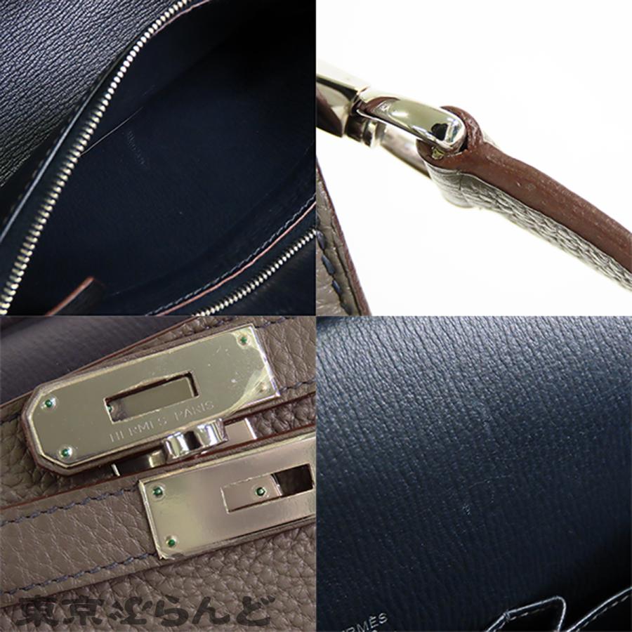 エルメス HERMES ジプシエール 28 ヴェルソ □O刻印 エタンxブルー系 シルバー金具 トリヨン ショルダーバッグ レディース 101848256の画像