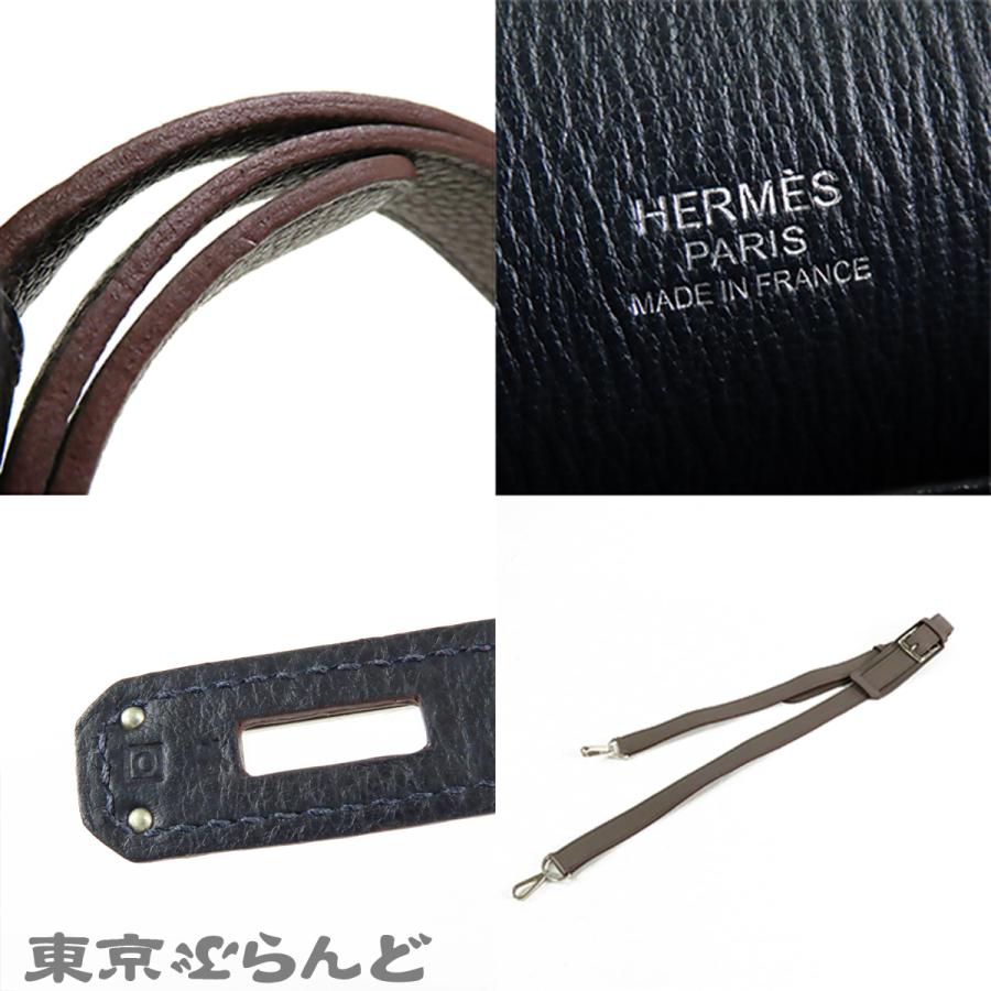 エルメス HERMES ジプシエール 28 ヴェルソ □O刻印 エタンxブルー系 シルバー金具 トリヨン ショルダーバッグ レディース 101848256の画像