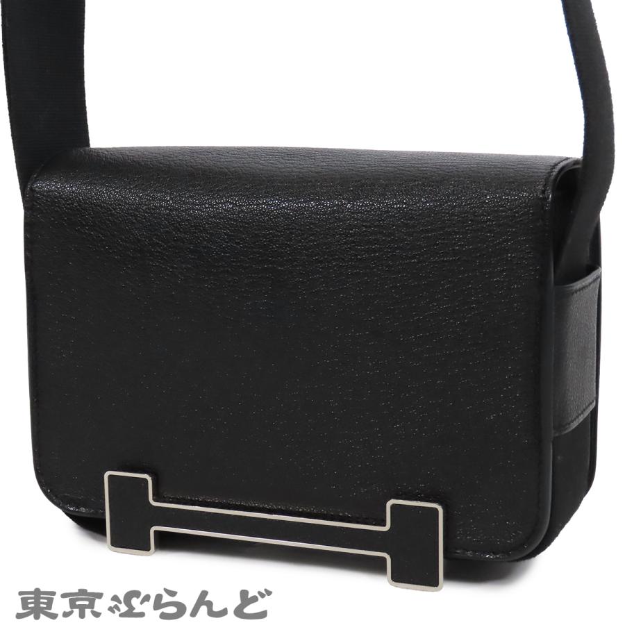 エルメス HERMES ゲタ U刻印 ブラック 黒 シルバー金具 シェーブル ショルダーバッグ レディース 101848296の画像
