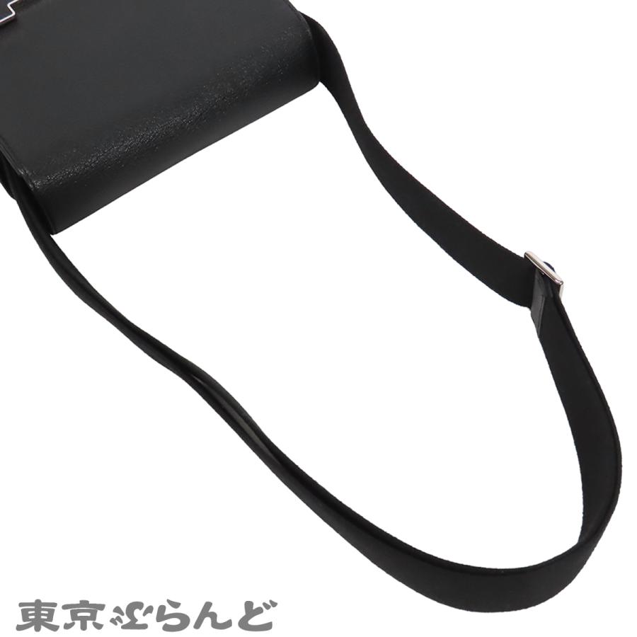 エルメス HERMES ゲタ U刻印 ブラック 黒 シルバー金具 シェーブル ショルダーバッグ レディース 101848296の画像