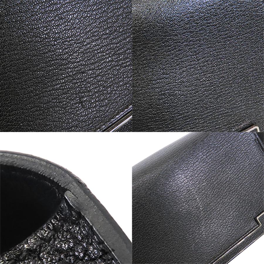 エルメス HERMES ゲタ U刻印 ブラック 黒 シルバー金具 シェーブル ショルダーバッグ レディース 101848296の画像
