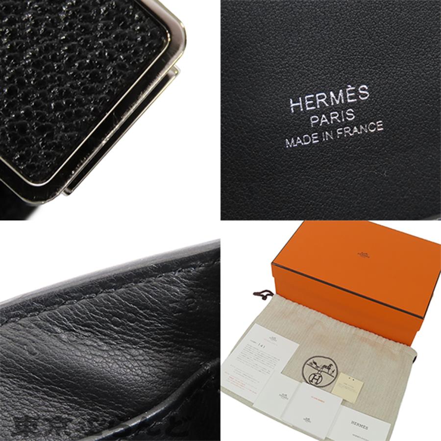 エルメス HERMES ゲタ U刻印 ブラック 黒 シルバー金具 シェーブル ショルダーバッグ レディース 101848296の画像
