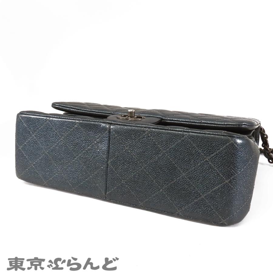 ★最終価格★SALE【6ca1263】シャネル ショルダーバッグ マトラッセ Wフラップ Wチェーン デニム ブラック シルバー金具【中古】レディース CHANEL】【ゴールド/シルバー金具】【Wフラップ】【パリ限定】シャネル