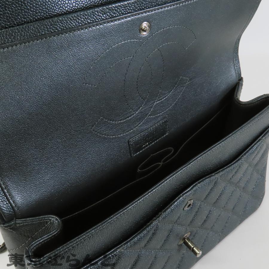 正規品 シャネル CHANEL Wフラップ チェーン ショルダーバック CHANEL（シャネル） CHANEL Wフラップ Wチェーンバッグ ガンメタリック