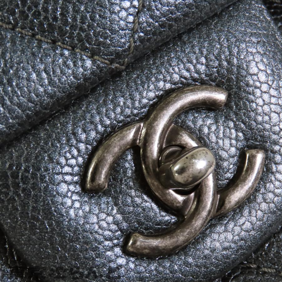 正規品 シャネル CHANEL Wフラップ チェーン ショルダーバック CHANEL（シャネル） CHANEL Wフラップ Wチェーンバッグ ガンメタリック