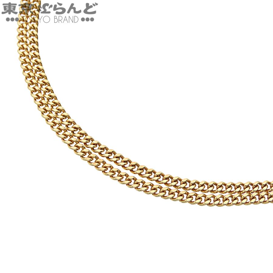 K18 金歯 2本連結 約0.9g K18 18金 中空 喜平ネックレス 2面ダブル 3.9mm幅 38cm~80cm 引輪
