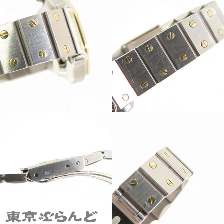 電池交換済 Cartier カルティエ サントス オクタゴン SM W2001683 デイト アイボリー K18YG イエローゴールド SS ステンレス コンビ レディース クォーツ【6ヶ月保証】【腕時計】【中古】 Cartier - 電池交換済 Cartier カルティエ サントス オクタゴン SM