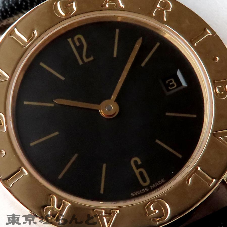 BVLGARI（ブルガリ） ブルガリブルガリ BB26GL ブラック K18YG レザー