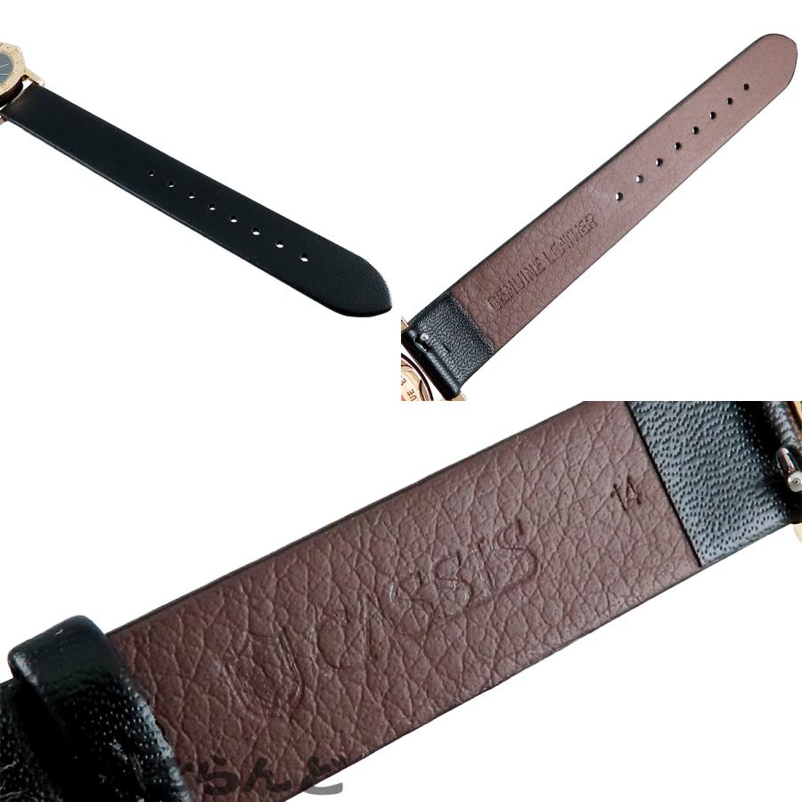 BVLGARI（ブルガリ） ブルガリブルガリ BB26GL ブラック K18YG レザー