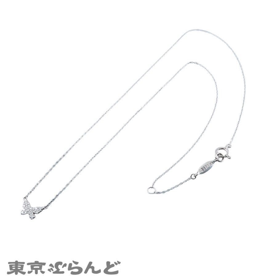 AHKAH（アーカー） バタフライパヴェネックレス ホワイトゴールド