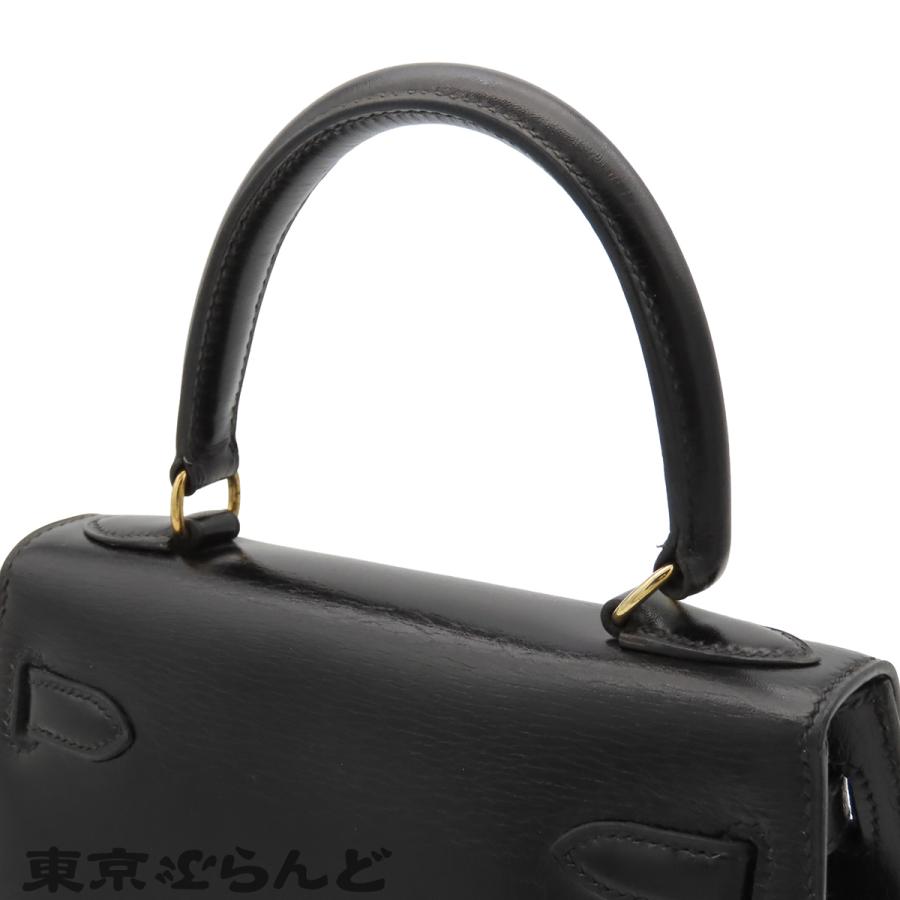 HERMES（エルメス） ミニケリー 〇T刻印 ブラック ゴールド金具