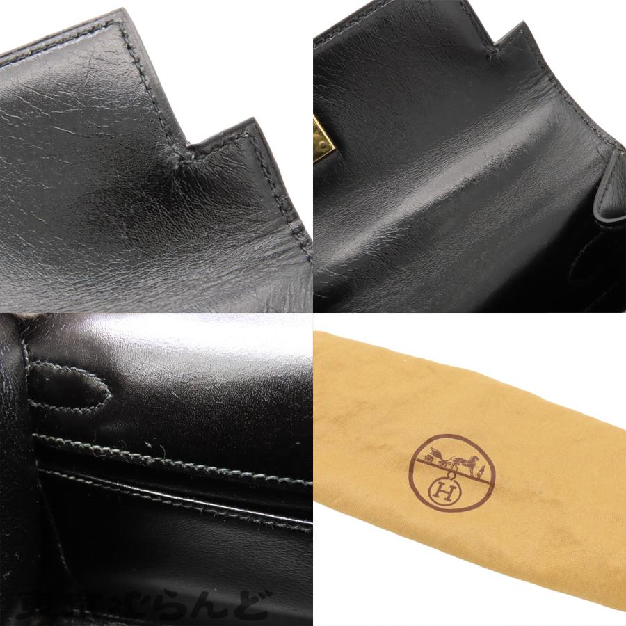 HERMES（エルメス） ミニケリー 〇T刻印 ブラック ゴールド金具 