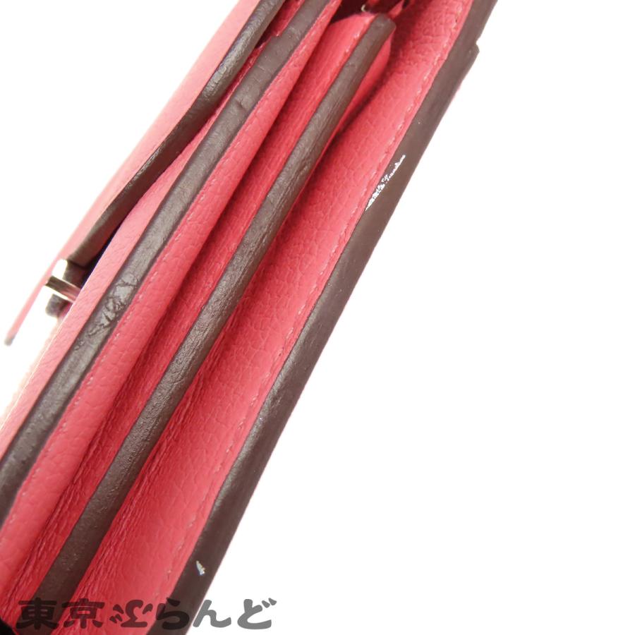 エルメス HERMES コンスタンス コンパクト C刻印 ローズアザレ シルバー金具 エバーカラー 二つ折り財布 レディース 101850682の画像