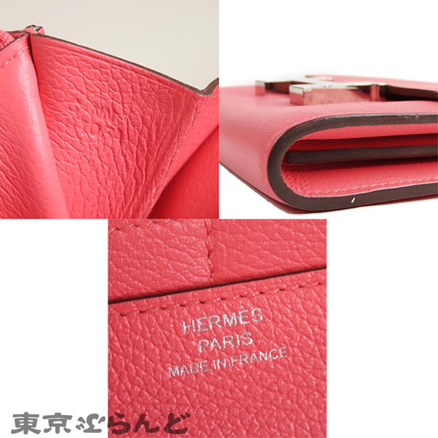 エルメス HERMES コンスタンス コンパクト C刻印 ローズアザレ シルバー金具 エバーカラー 二つ折り財布 レディース 101850682の画像