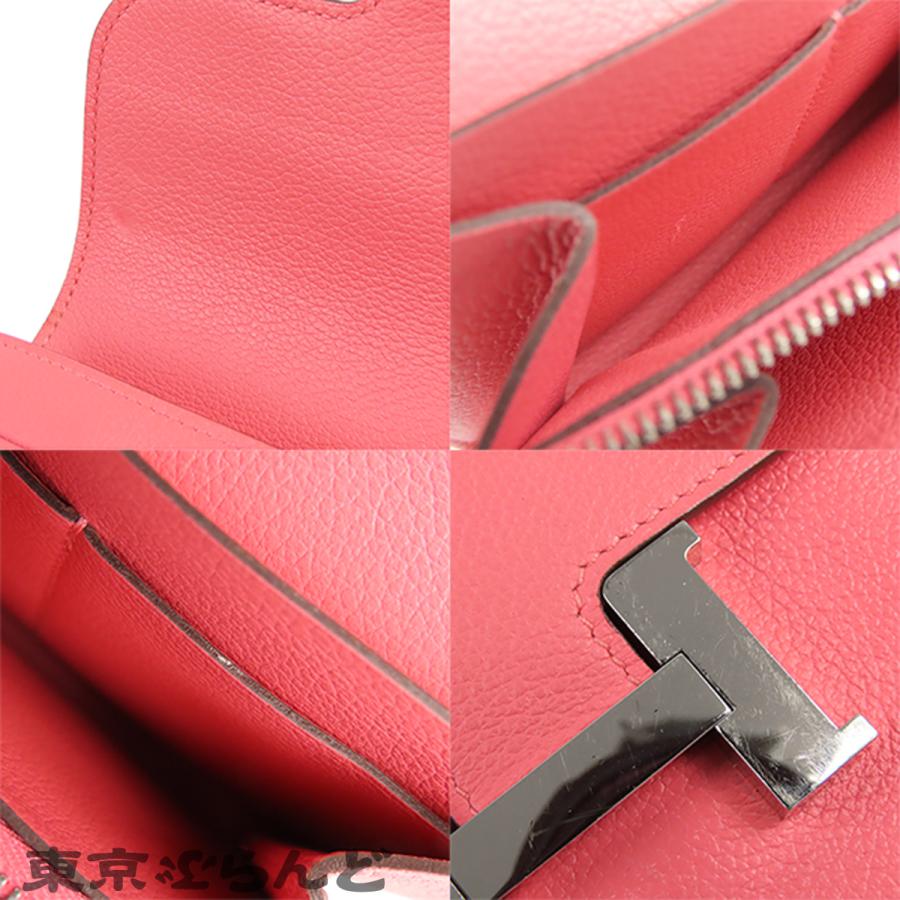 エルメス HERMES コンスタンス コンパクト C刻印 ローズアザレ シルバー金具 エバーカラー 二つ折り財布 レディース 101850682の画像