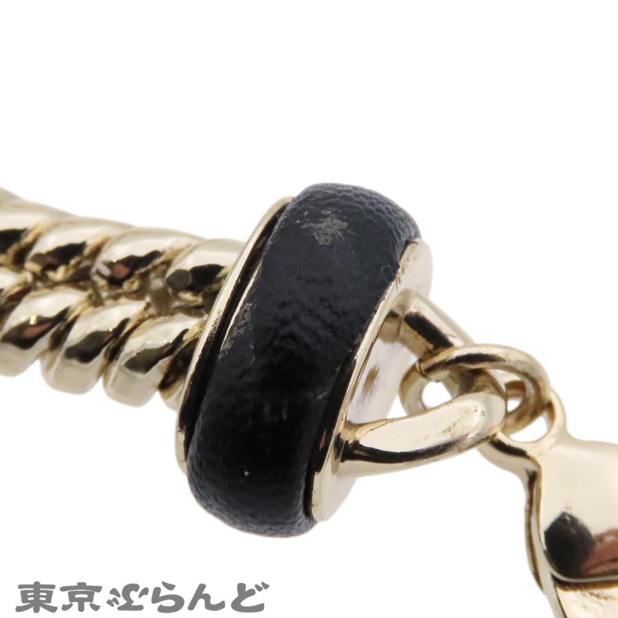 CHANEL（シャネル） チェーンベルト ゴールドxブラック メタル レザー