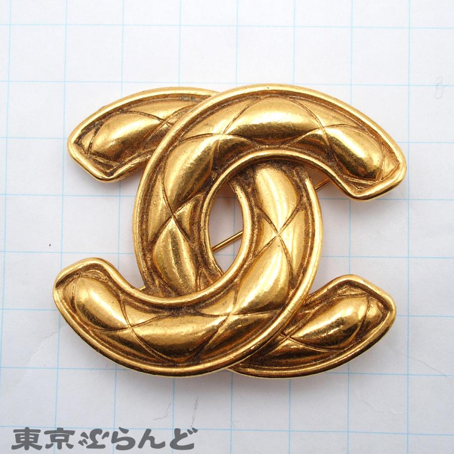 CHANEL（シャネル） ブローチ ゴールド メタル ココマーク マトラッセ