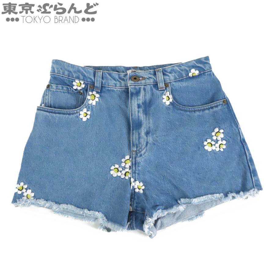 miu miu（ミュウミュウ） デニム ショートパンツ ブルー コットン