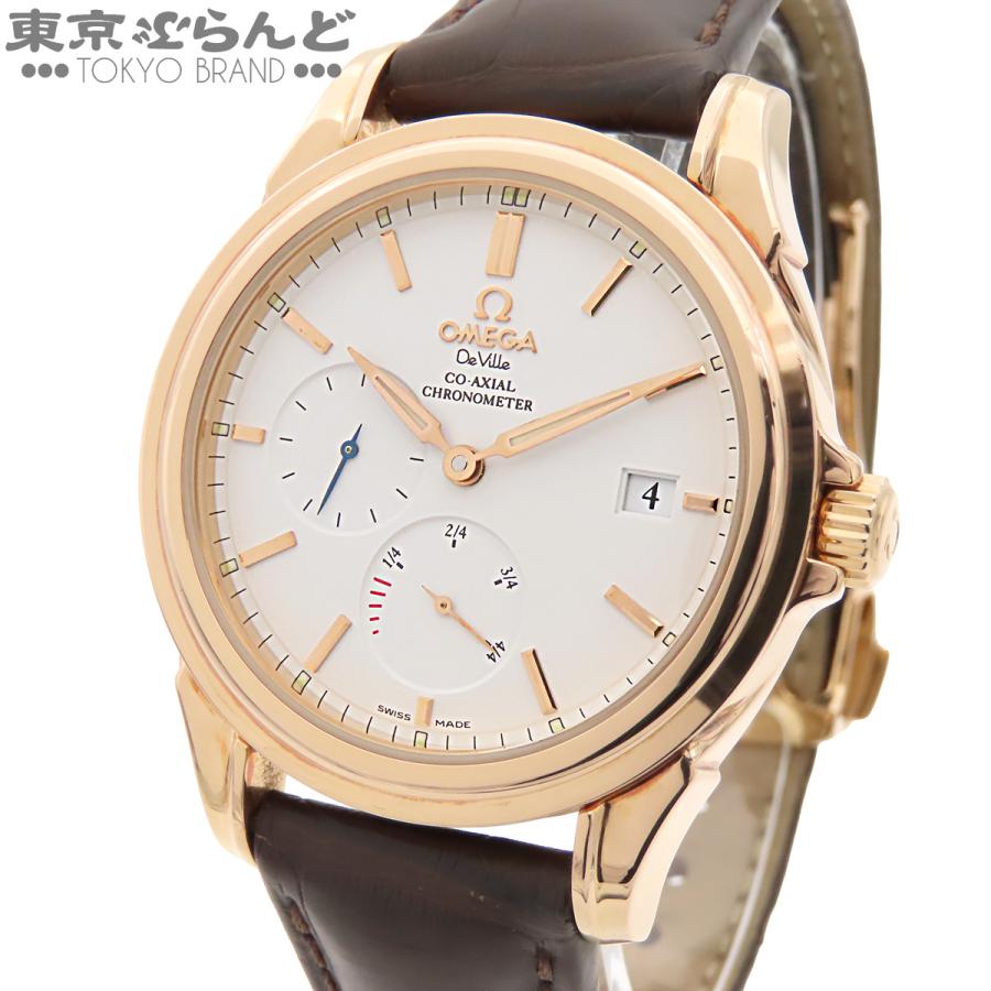 大幅値下げ！OMEGA 自動巻き時計 ホワイトダイヤル ブラウンレザー OMEGA（オメガ） デヴィル コーアクシャル 4652.20.32 ホワイト K18RG