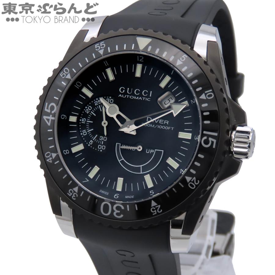 GUCCI（グッチ） ダイブウォッチ YA136201 136.2 ブラック SS ラバー