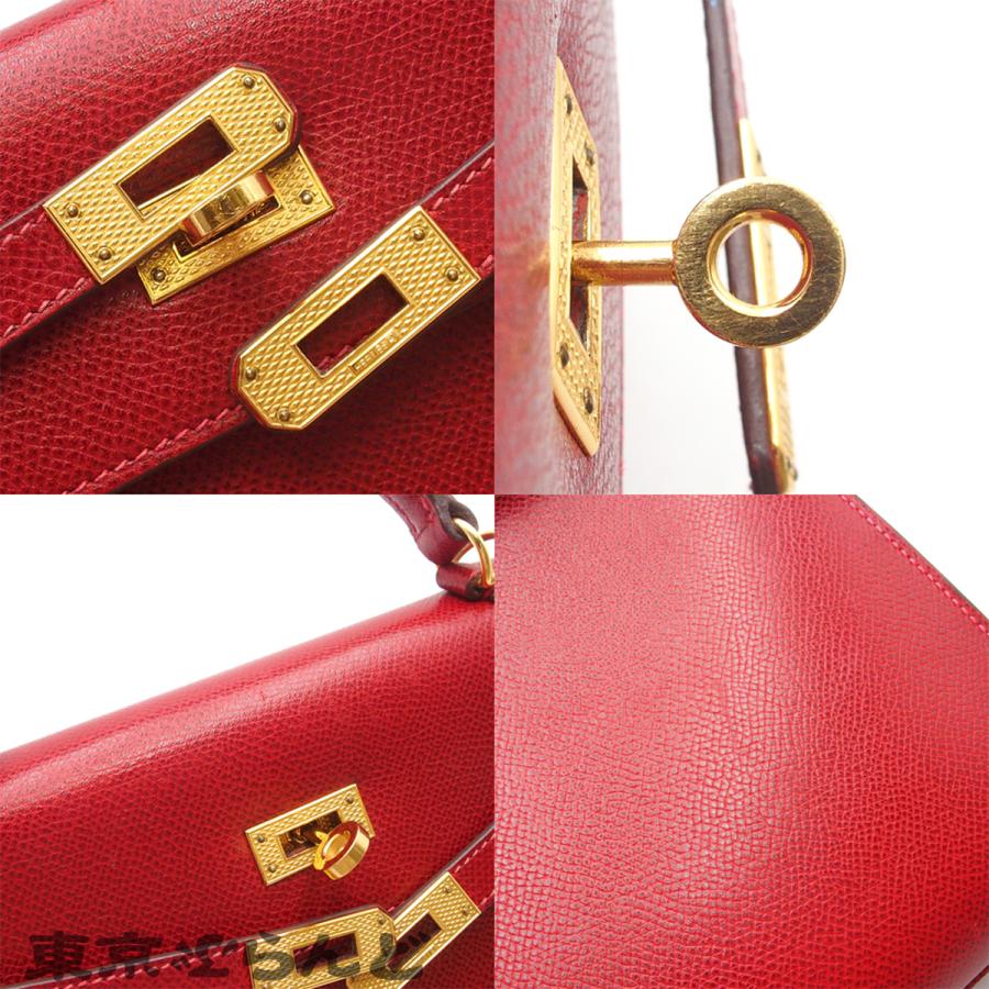 HERMES（エルメス） ケリー25 ギロッシュ金具 □I刻印 ルージュヴィフ