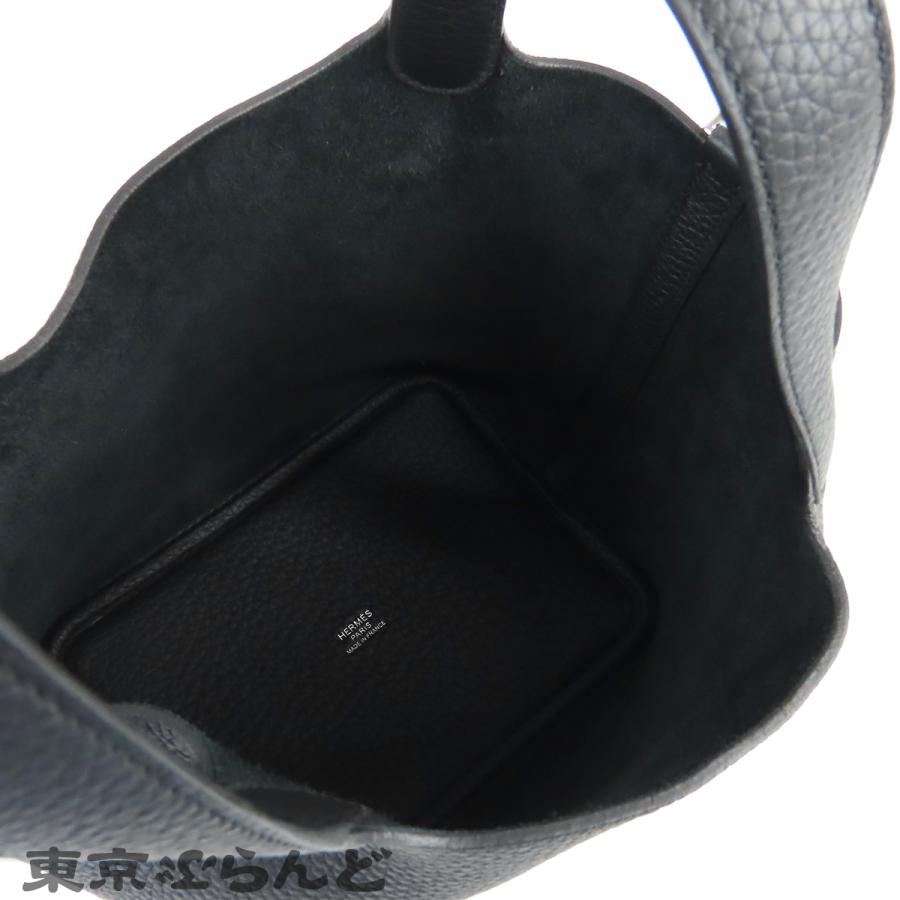 エルメス HERMES ピコタンロック PM K刻印 ブラック 黒 シルバー金具 トリヨン ハンドバッグ レディース 未使用 101855317の画像