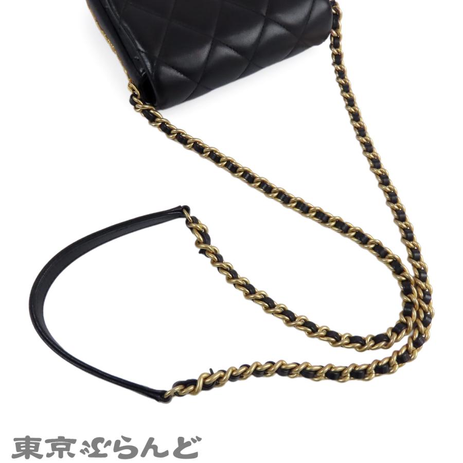 シャネル CHANEL チェーンショルダーバッグ AS2733 ブラック 黒 ゴールド金具 ラムスキン マトラッセ ミニ レディース 101855477_3