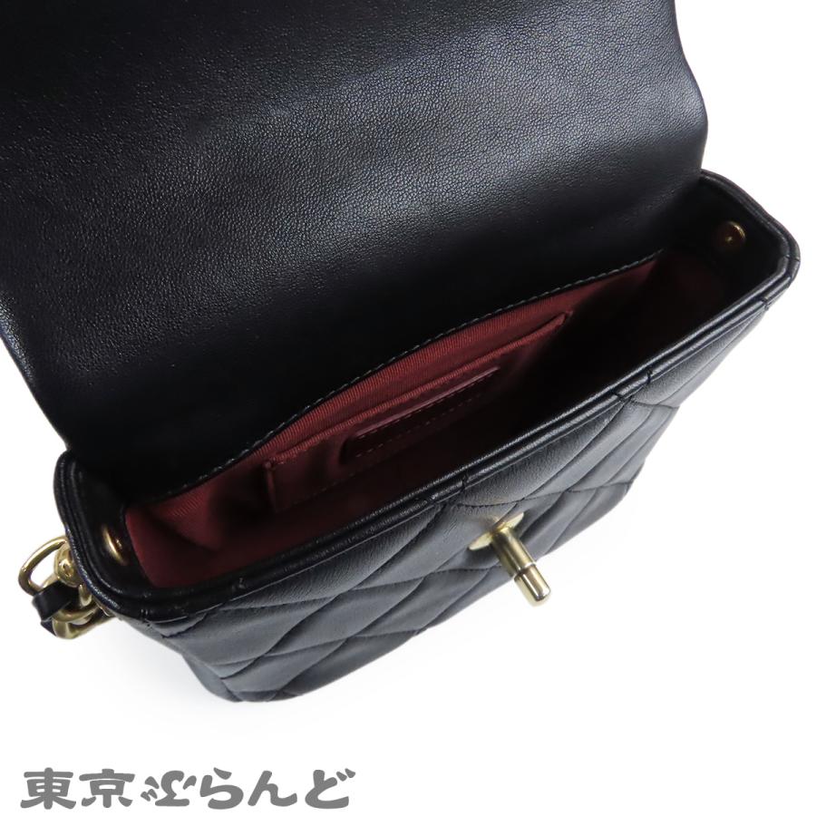 シャネル CHANEL チェーンショルダーバッグ AS2733 ブラック 黒 ゴールド金具 ラムスキン マトラッセ ミニ レディース 101855477_4