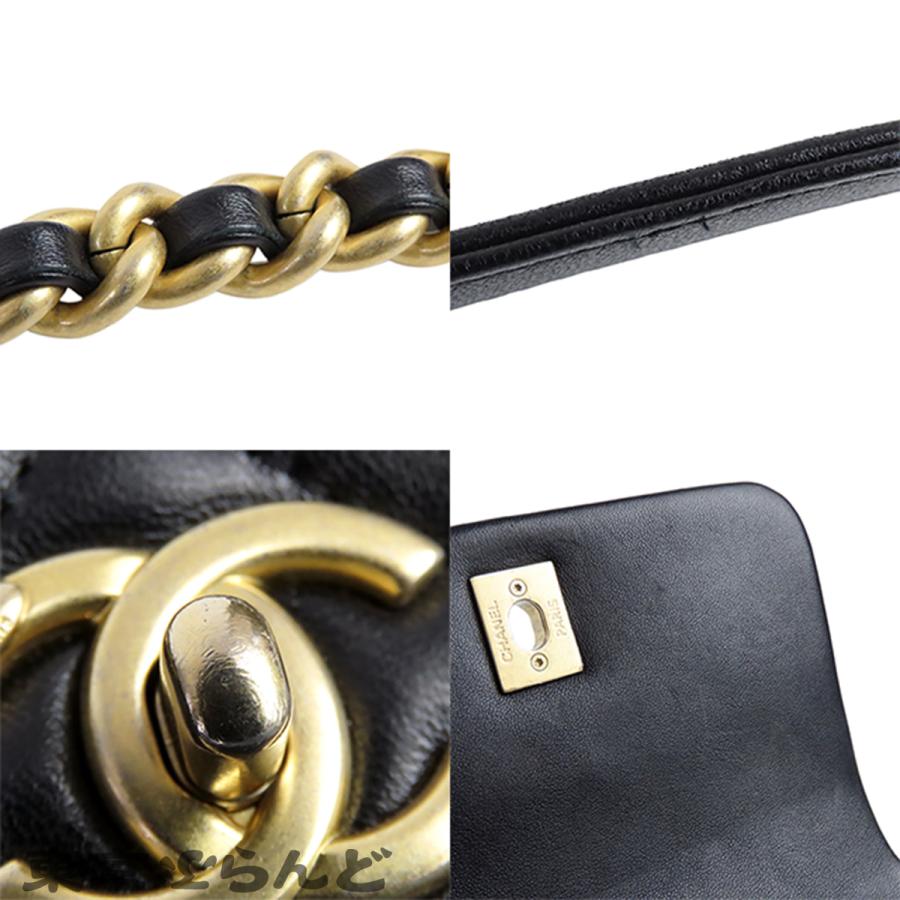 シャネル CHANEL チェーンショルダーバッグ AS2733 ブラック 黒 ゴールド金具 ラムスキン マトラッセ ミニ レディース 101855477_7