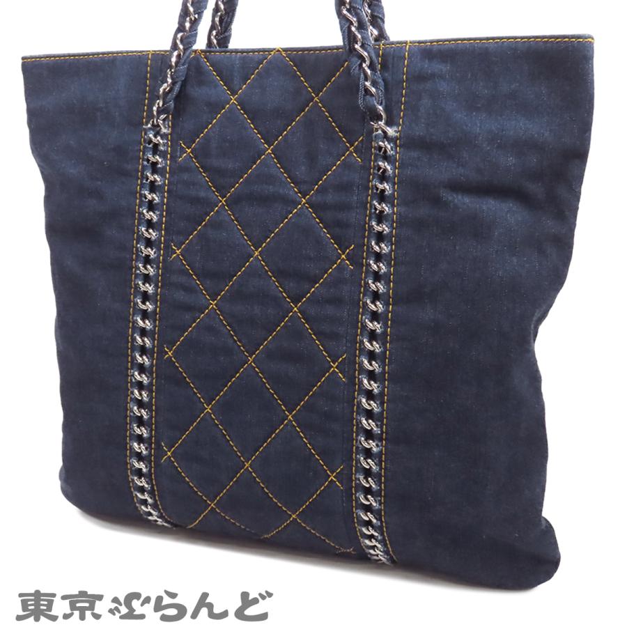 CHANEL（シャネル） チェーントート A31702 ブルー シルバー金具