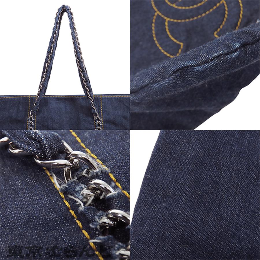 CHANEL（シャネル） チェーントート A31702 ブルー シルバー金具