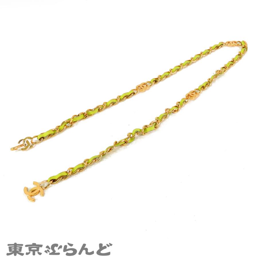 シャネル CHANEL ベルト チェーンベルト ココマーク メタル ゴールド CHANEL（シャネル） ココマーク チェーンベルト ゴールドxイエロー